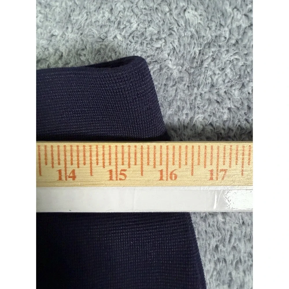 Uniqlo Culotte Pants Womens Large Navy Blue Wide Leg Elastic Waist Crop Stretch